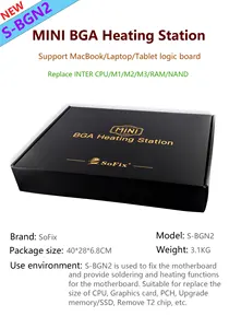 Station de chauffage BGA miniature SoFix S-BGN2 pour ordinateur portable <span class=keywords><strong>Macbook</strong></span> Pro, carte mère, soudage, retrait de la colle, réparation, outil de réparation - Product Image 4