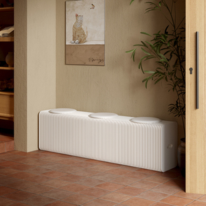 क्राफ्ट पेपर फोल्डेबल बेंच हनीमून 3/6 सीट बेंच के लिए आधुनिक वाणिज्यिक बैठने की बेंच - Product Image 3