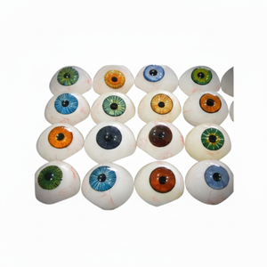 Ojo protésico humano vintage ~ ojos de plástico artificiales antiguos mezcla de ojos conjunto de 10 tonos diferentes... - Product Image 1