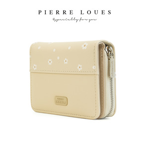 Pierre Loues Daisy Print Short <b>Wallet</b> <b>For</b> Women Multi <b>Card</b> Slot Zipper Coin Purse Portable <b>Card</b> <b>Holder</b> All In One Bag - Product Image 3