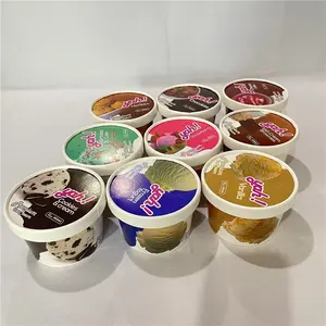 Bowls White Paper Cartoon Coconut Shell Ice Cream Cup