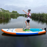 Planche de SUP gonflable Yak Outdoors à pédales pour débutants - Surf en mer et utilisation aquatique en PVC