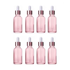 Round Oil <b>pink</b> Serum Glass 2oz 30ml 100ml Eye Rose Gold Dropper Glass <b>Bottle</b> <b>pink</b> Dropper <b>Bottle</b> for Cosmetic - Product Image 1