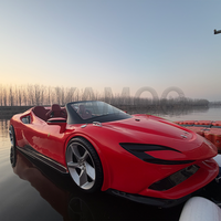 Jet ski de course haute vitesse au design Ferrari, 170 °   Drift Tri-Hull Water Craft, Propulsé par Yamaha pour les Sports Nautiques et la Location Coastale