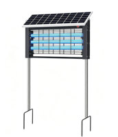 Lampe Solaire Anti-Moustiques Étanche IP65 2-en-1 : Destructeur d'Insectes et Lumière de Sol pour Jardin, Ferme, Cour et Parc Extérieurs