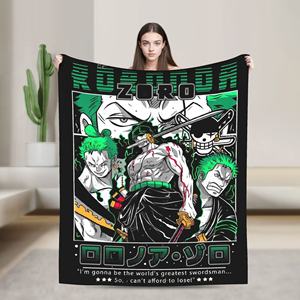 ผ้าห่มขนแกะลายการ์ตูนลูฟี่ ซโร่ สำหรับใช้ในบ้าน โซฟา ผ้าห่มอุ่นพิเศษ ขอ<span class=keywords><strong>ง</strong></span>สะสมอนิเมะ - Product Image 2