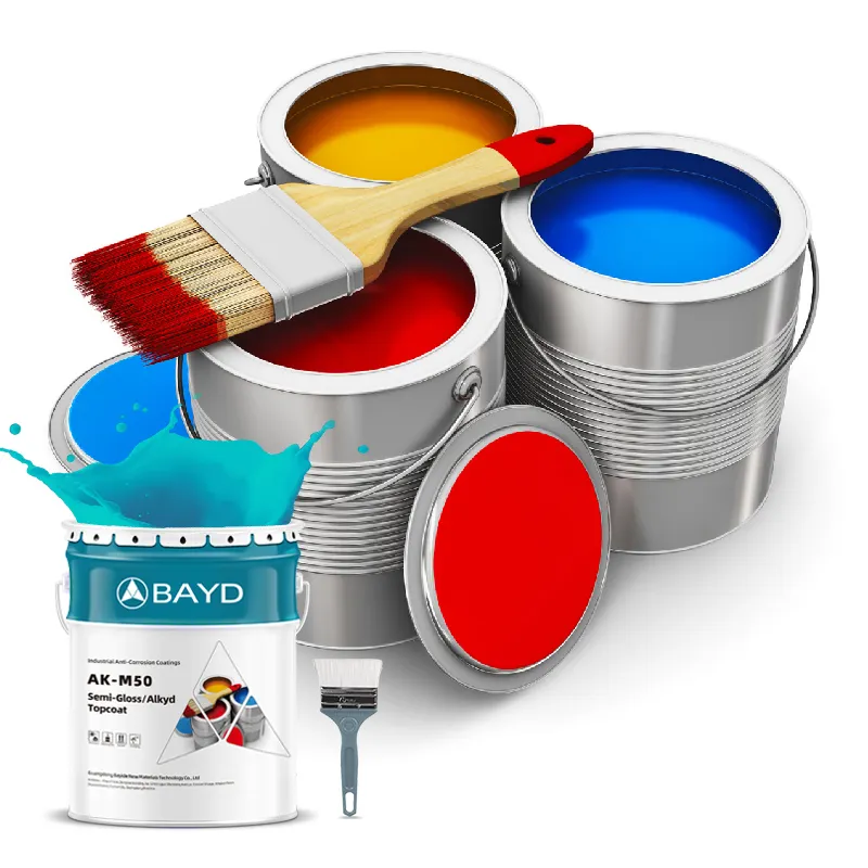 Fábrica especializada em pintura de resina alquídica por atacado para superfícies metálicas pintura industrial antiferrugem