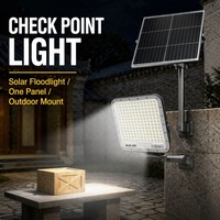 Lampu Sorot Tenaga Surya 200W untuk Luar Ruangan dengan Pengatur Waktu, Remote Control, Aluminium, Dapat Diredupkan, Pemasangan di Dinding untuk Balkon