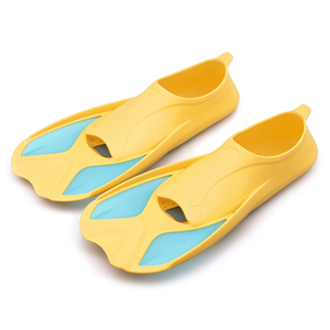 Aloma Kids Full Foot Pocket Flippers Venta al por mayor Short Blade TPR Aletas de entrenamiento de natación con silicona Buceo Hecho de goma - Product Image 3