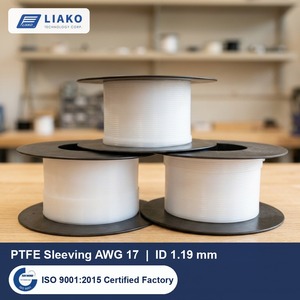Funda Aislante de PTFE AWG 17 DI 1.19mm, Funda para Cables Resistente al Calor, Rollo de 305m, Natural y 6 Colores, 260C - Product Image 1