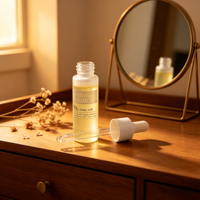 Botol Serum Kaca Grosir Botol Lotion Kaca Silinder Botol Kosmetik Kaca Bulat Perawatan Permukaan Warna Kustom
