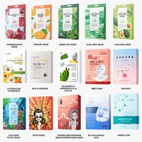 Masque facial réparateur et éclaircissant au collagène actif végétalien, ampoule d'aloe vera, aminé, rétinol et acide hyaluronique, personnalisable ODM/OEM, en stock