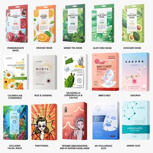 <span class=keywords><strong>Masque</strong></span> facial réparateur et éclaircissant au collagène actif végétalien, ampoule d'aloe vera, aminé, rétinol et acide hyaluronique, personnalisable ODM/OEM, en stock - Product Image 1