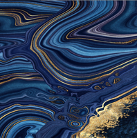 Panneau mural en pierre d'onyx au dos naturel Panneau marbré en marbre d'onyx bleu ciel doré