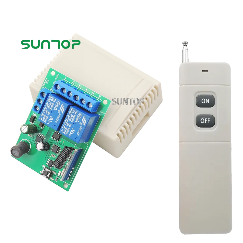 <strong>3000M</strong> <strong>Long</strong> <strong>Range</strong> AC220V 2ch Radio Controller Rf Wireless <strong>Remote</strong> <strong>Control</strong> Switch 433 mhz Transmitter