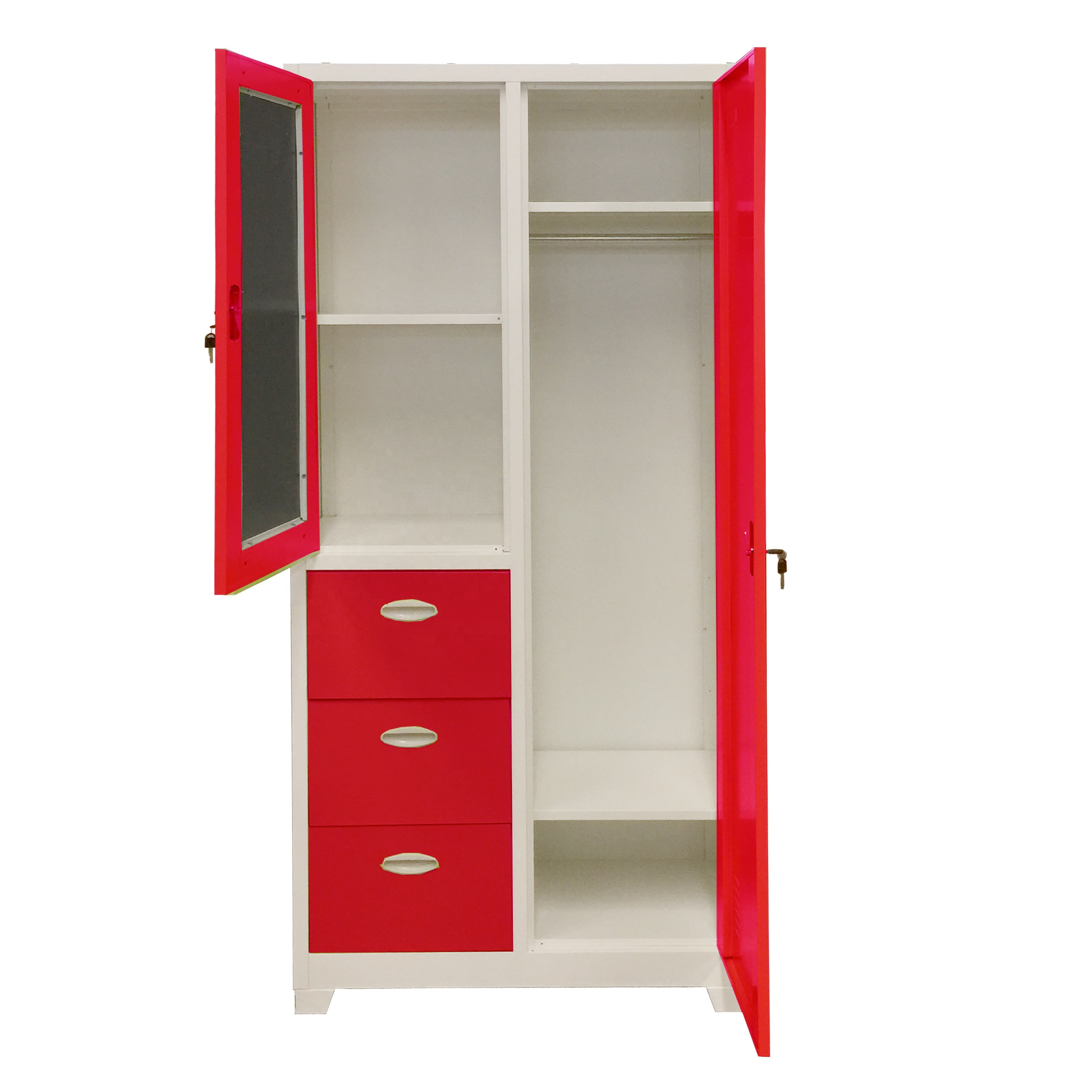 bedroom furniture metal steel locker storage cabinet clothes wardrobe godrej almirah design with price in Amoires and wardrobe