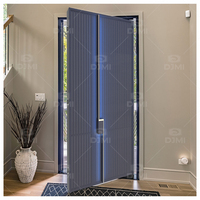 Design moderne Porte d'entrée principale en acier inoxydable Système de glissement principal Portes extérieures à double pivot pour les maisons