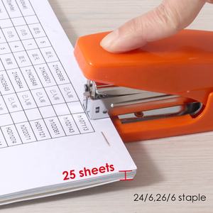 फोस्का ऑफिस स्टोर ऑरेंज ब्लू ब्लैक 25 शीट्स एक फिंगर टच स्टेपलिंग के साथ सहज डेस्कटॉप स्टेपलर - Product Image 5