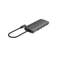 Station d'accueil USB-C 11-en-1 en alliage d'aluminium 4K 1080P VGA RJ45 TF/SD PD 100W Adaptateur USB3.0 Forte compatibilité MacBook Stock