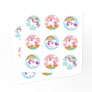 Huancai cartoon unicorn party favors bags 12 pcs sacchetti di carta regalo goody candy treat bag con <span class=keywords><strong>adesivi</strong></span> <span class=keywords><strong>per</strong></span> forniture di <span class=keywords><strong>compleanno</strong></span> <span class=keywords><strong>per</strong></span> bambini - Product Image 4