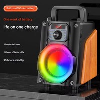 A8 Haut-parleur de karaoké avec micro sans fil, grandes enceintes pour DJ et fêtes en extérieur, haut-parleur sans fil avec micro sans fil