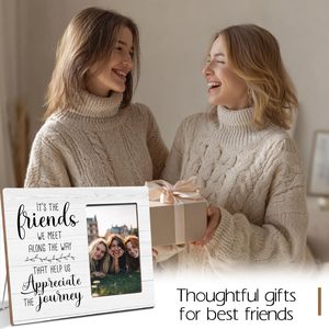 Cadre <span class=keywords><strong>photo</strong></span> en bois DIY pour l'amitié avec fente rotative pour photos et support réglable, format 4x6, pour affichage sur table - Product Image 2