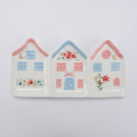 Mug en céramique au design charmant de maison avec accents floraux, toit bleu, fenêtres roses, décoration mignonne pour la maison, tasse à café ou à thé