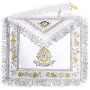 Tablier de maître de loge bleu 2026 - Broderie bouillon avec franges en rayonne, travail de qualité supérieure et style de loge haut de gamme, prix abordable - Product Image 6