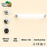 LuckyHerp T5 39W UVB10.0 Lampe UVB Spirale en Verre pour Reptiles Écologique 34 pouces
