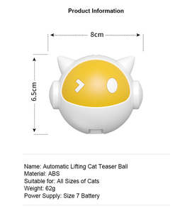 Juguete Eléctrico Interactivo para Gatos con Elevación Telescópica, Bola Oscilante, Cuerda Ajustable, Montaje Universal para Gatos, Juguete para Interiores - Product Image 6