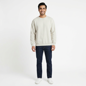 Sweat-shirt à capuche personnalisé en gros, sweat-shirt à broderie en chenille pour hommes, 100% coton, molleton, sweat-shirt à col rond - Product Image 1