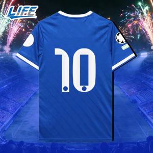 Camiseta de Fútbol Estilo Ciudad de <span class=keywords><strong>Madrid</strong></span>, España, Edición Blanca 2526, Personalizada, Local y Visitante, Número 10, Manga Corta, Transpirable, Secado Rápido - Product Image 1