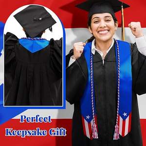 Estola de Graduación con Bandera Nacional y Juego de Cordones de Honor, Regalo Ecológico Unisex para Graduados de la Clase de 2026 - Product Image 4