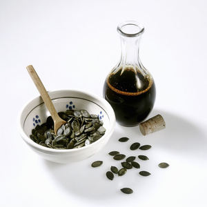 Olio di Semi di Zucca Puro di Grado Alimentare a Marchio Privato, Olio Vegetale Commestibile in Bottiglia, Fornitura di Integratori Alimentari - Product Image 1