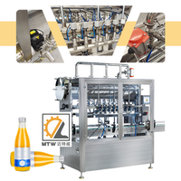 MTW Remplisseuse automatique de bouteilles en verre liquide à 4 têtes
