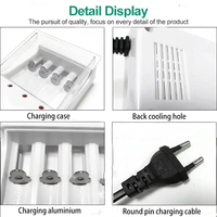 PUJIMAX LED chargeur de batterie intelligent câble de charge ca prise ue/états-unis/royaume-uni BIS Standard 1.2v Ni-MH ni-cd batterie rechargeable pour