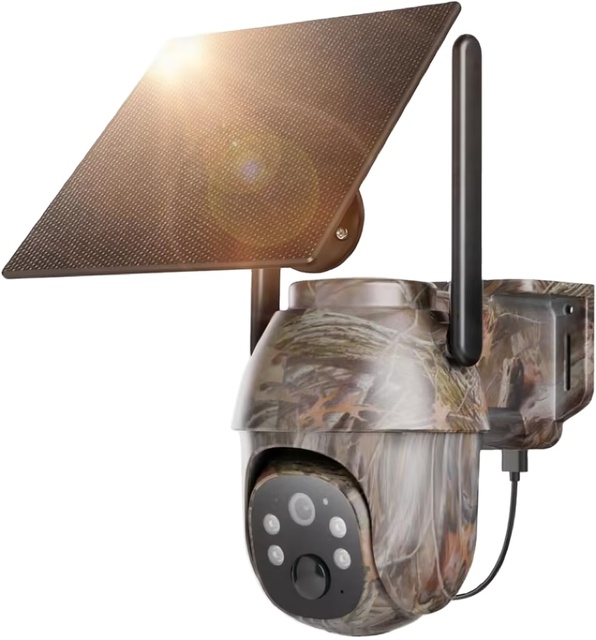 4G LTE Cellular PTZ Trail Cameras Work Without WiFi 2K Live Video&Playback Hunt Camera Game Camera with Motion Activated