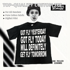 Camiseta de Algodón 100% de Alta Calidad para Hombre, Unisex, Venta Caliente, Impresión de Logotipo Personalizada, Estilo Urbano Oversize - Product Image 2