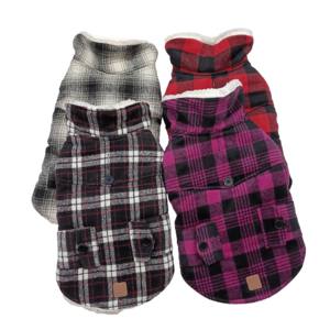 छोटे कुत्तों के लिए नए प्रतिवर्ती ठंडे मौसम कोट गर्म प्यूफर पालतू जैकेट जलरोधक थर्मल कुत्ते जैकेट प्लेड कुत्ते शीतकालीन कोट - Product Image 4