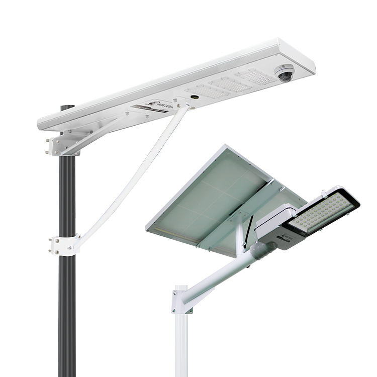 PB8180 высокой мощности Ip65 Открытый водонепроницаемый 80 Вт все в одном встраиваемый уличный светодиодный светильник на солнечной батарее