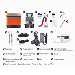 Empalmador de fusión de fibra completamente automático de nueva generación, seis motores con función OPM/VFL para redes WIFI FTTH 4G 3G - Product Image 6