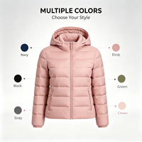 Veste isolante à capuche imperméable pour femme avec logo, doublure thermique, design moderne élégant et confortable, touche de luxe pour l'hiver