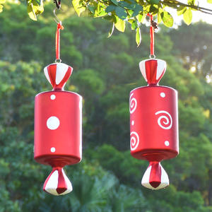 Décorations de Noël, accessoires de scène, bar, robe de mariée, accessoires, 32 cm, rouge et blanc, décorations de Noël peintes, pendentif - Product Image 4