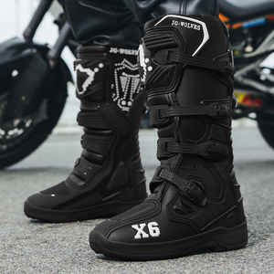 Botas de Motociclismo Todoterreno, Resistentes a Impactos, Largas, Antideslizantes, Impermeables y Transpirables, Calzado de Rally para Motociclistas - Product Image 4