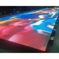 TOPvision-Carrelage de piste de danse en verre, affichage de l'écran, boîtier de scène à changement de couleur RVB
