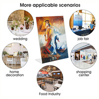Supports de présentoir en acrylique transparent en forme de L pour table, présentoir de papier adapté à l'affichage d'affiches, d'images, de prospectus, de menus