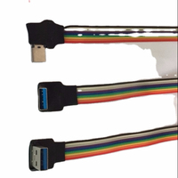 Câble plat à angle gauche personnalisé à 90 degrés, ultra fin, USB 3.1, câble FPC