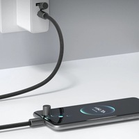 Cable de Carga Rápida de 60W, Alta Calidad, Trenzado de Nailon, Conductor de Cobre Puro, Longitud Ajustable, Correa Antipérdida para Teléfono Móvil