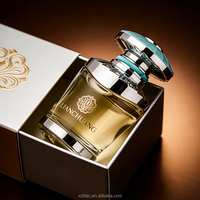 Flacon de parfum en verre épais de qualité supérieure 50 ml 100 ml, logo personnalisable, couleur au choix, avec boîte cadeau pour les marques de parfums haut de gamme