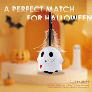 Petcore IOT CX15 Giocattolo Elettrico Intelligente con Laser e Piuma in Plastica, Teaser Automatico per Gatti e Cani - Intrattenimento con Motivo Cartone Animato Contro la Noia - Product Image 2